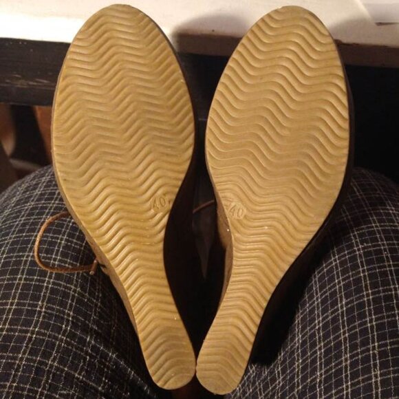 Ancle platform boots, brown sued - Picture 4 of 4